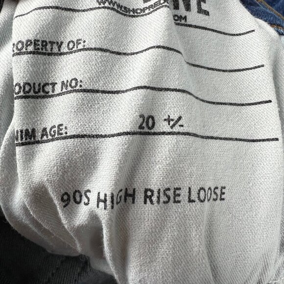 Re/Done Jeans Womens 31x31* 90s High Rise Loose Straight Jetty Blue Denim Tag 30 - Picture 8 of 16